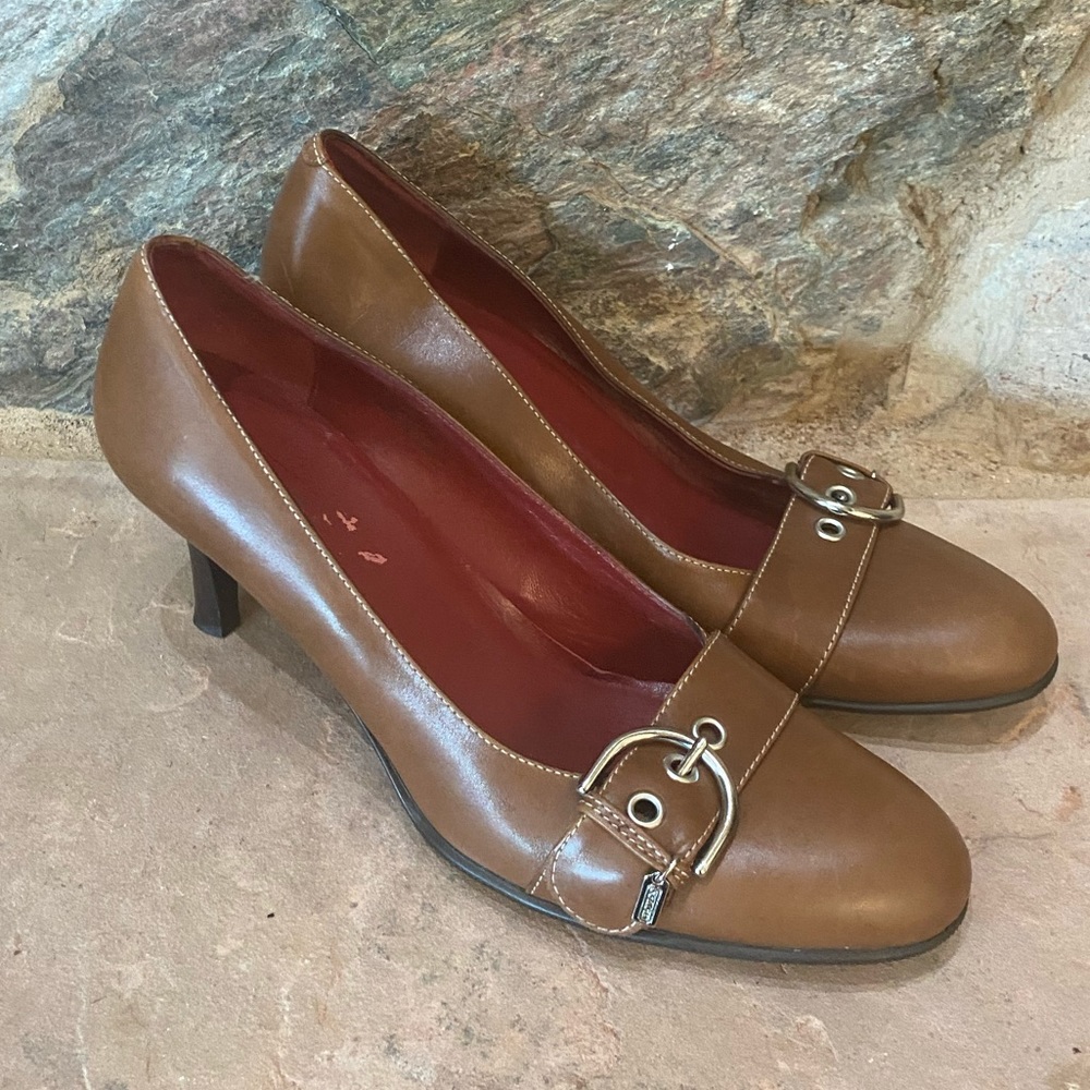 Coach brown heels